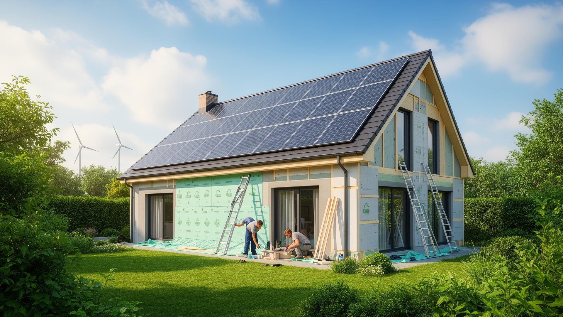 Rénovation énergétique d'une maison moderne